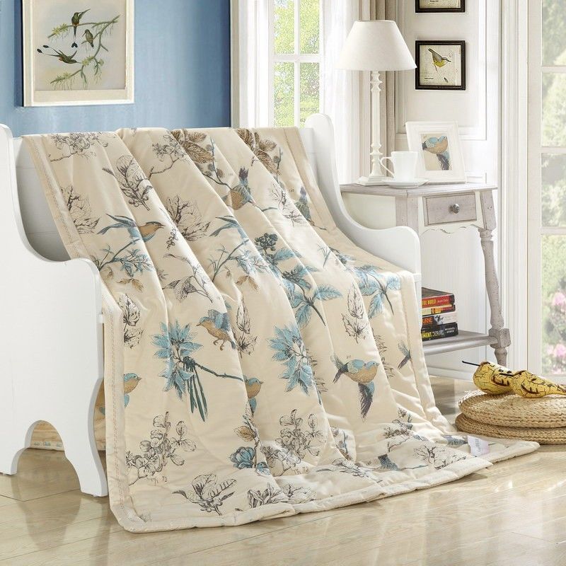 Blue Bird Sherpa Fleece Blanket