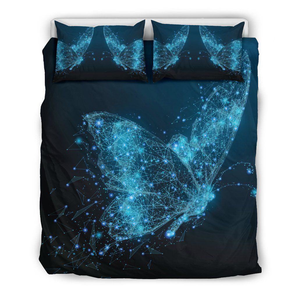 Blue Butterfly Bedding Set