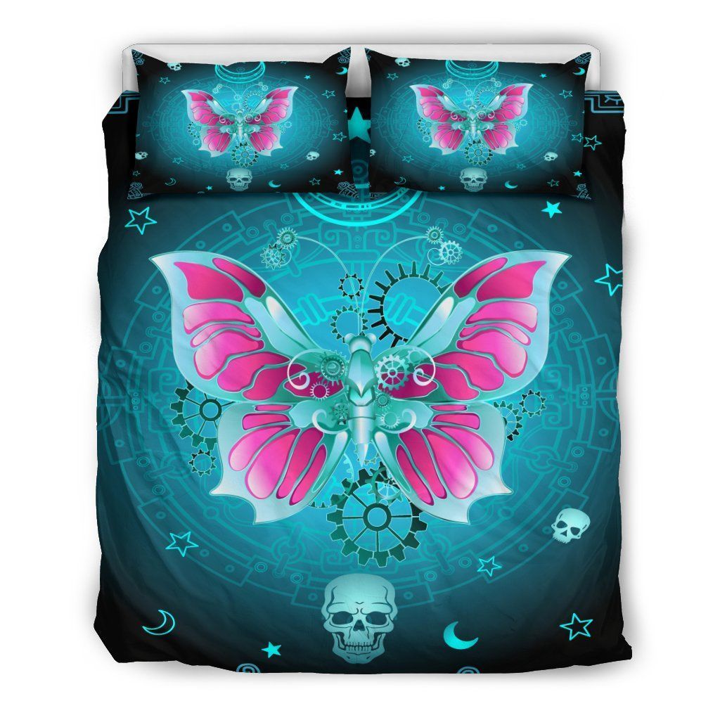 Blue Butterfly Bedding Set