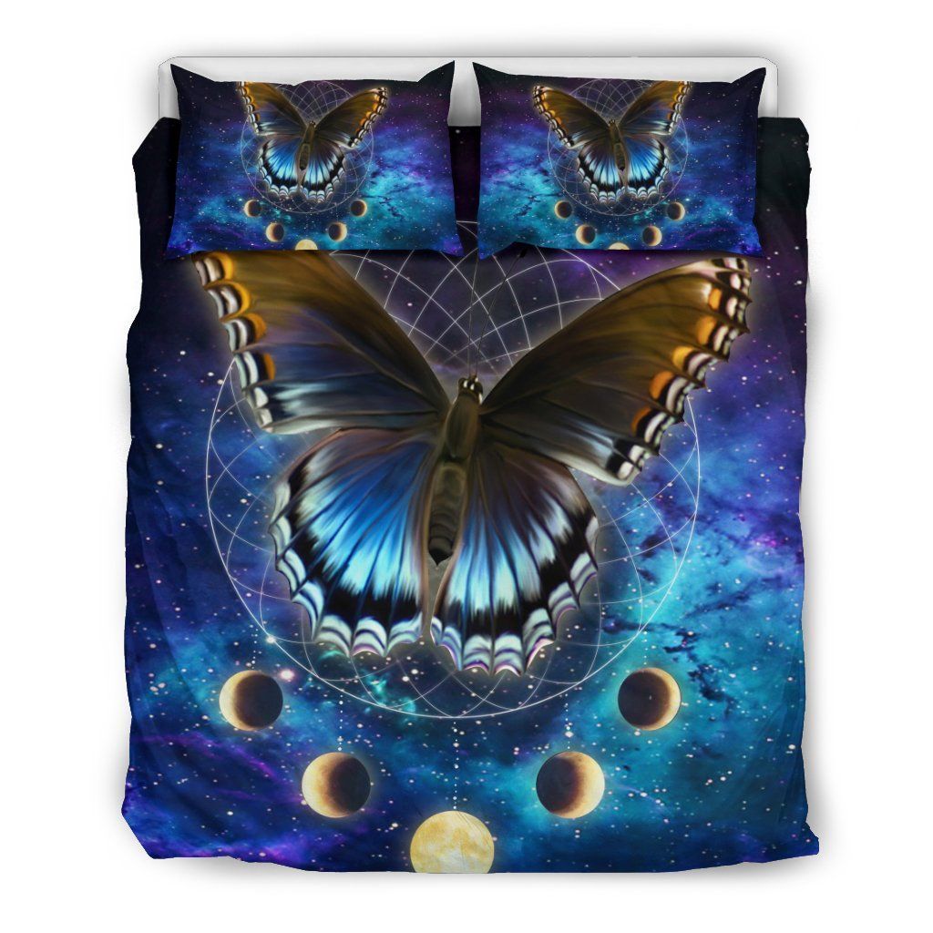 Blue Butterfly Bedding Set