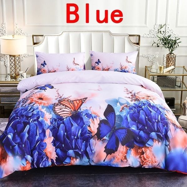 Blue Butterfly Bedding Set