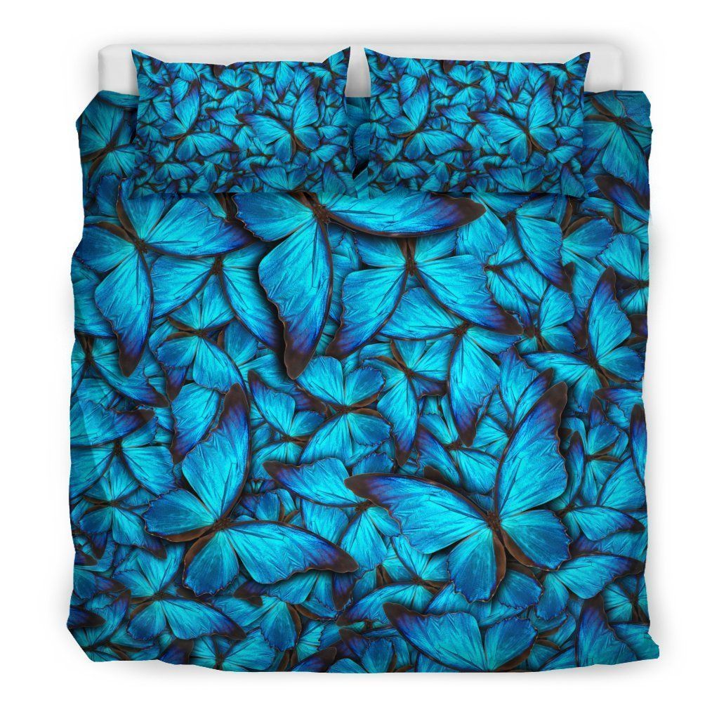 Blue Butterfly Bedding Set