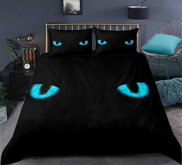 Blue Cat Eye Bedding Set