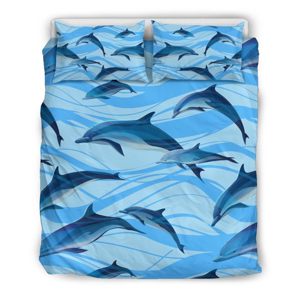 Blue Dolphin Bedding Set