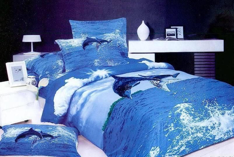 Blue Dolphin Sea Bedding Set