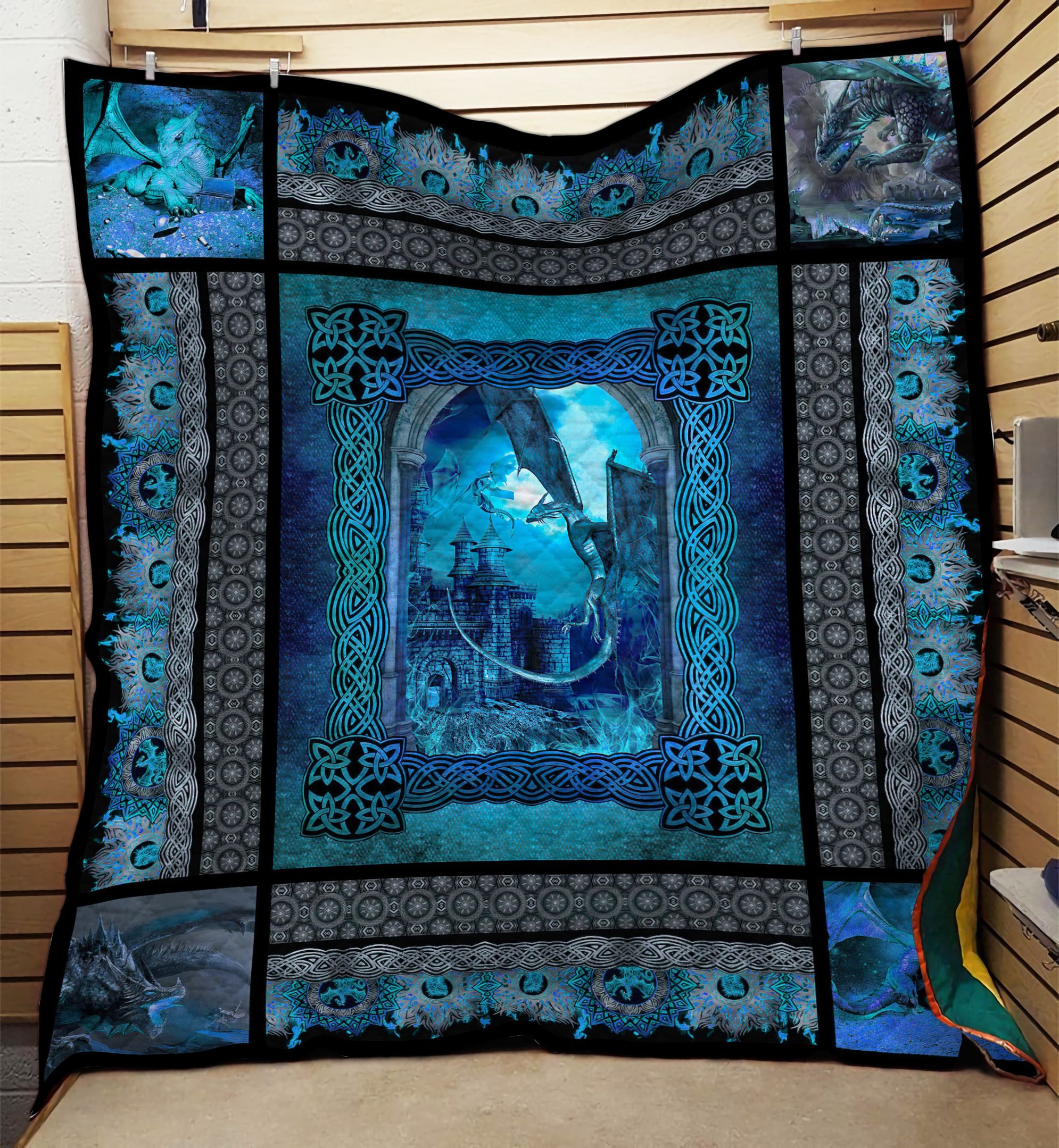 Blue Dragon Castle NI1809030MT Quilt Blanket