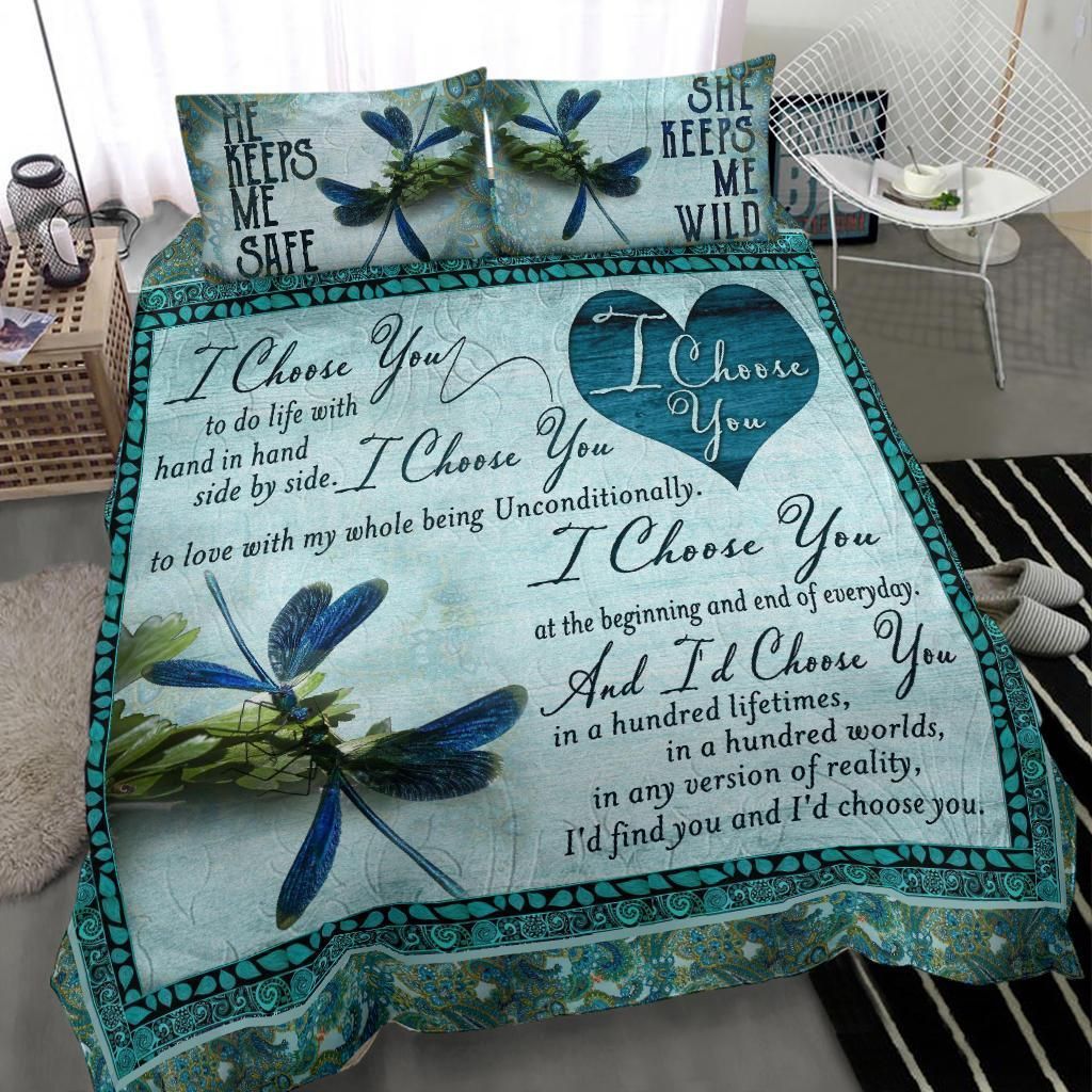 Blue Dragonfly Bedding Set