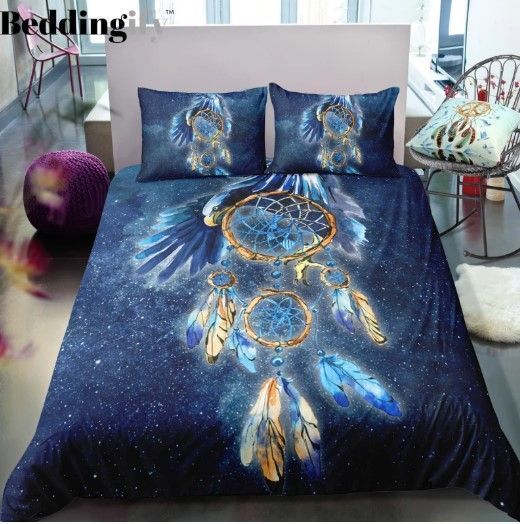 Blue Eagle Dreamcatcher Bedding Set