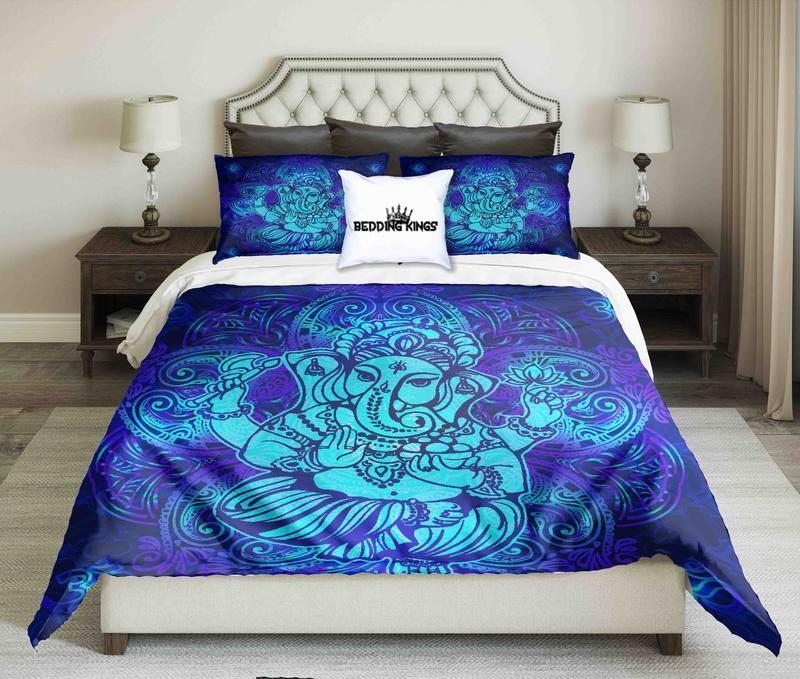 Blue Elephant Bedding Set