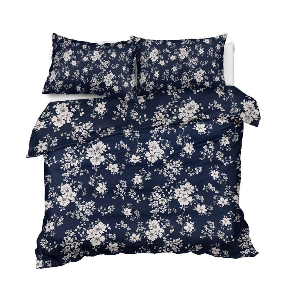 Blue Floral Background Bedding Set