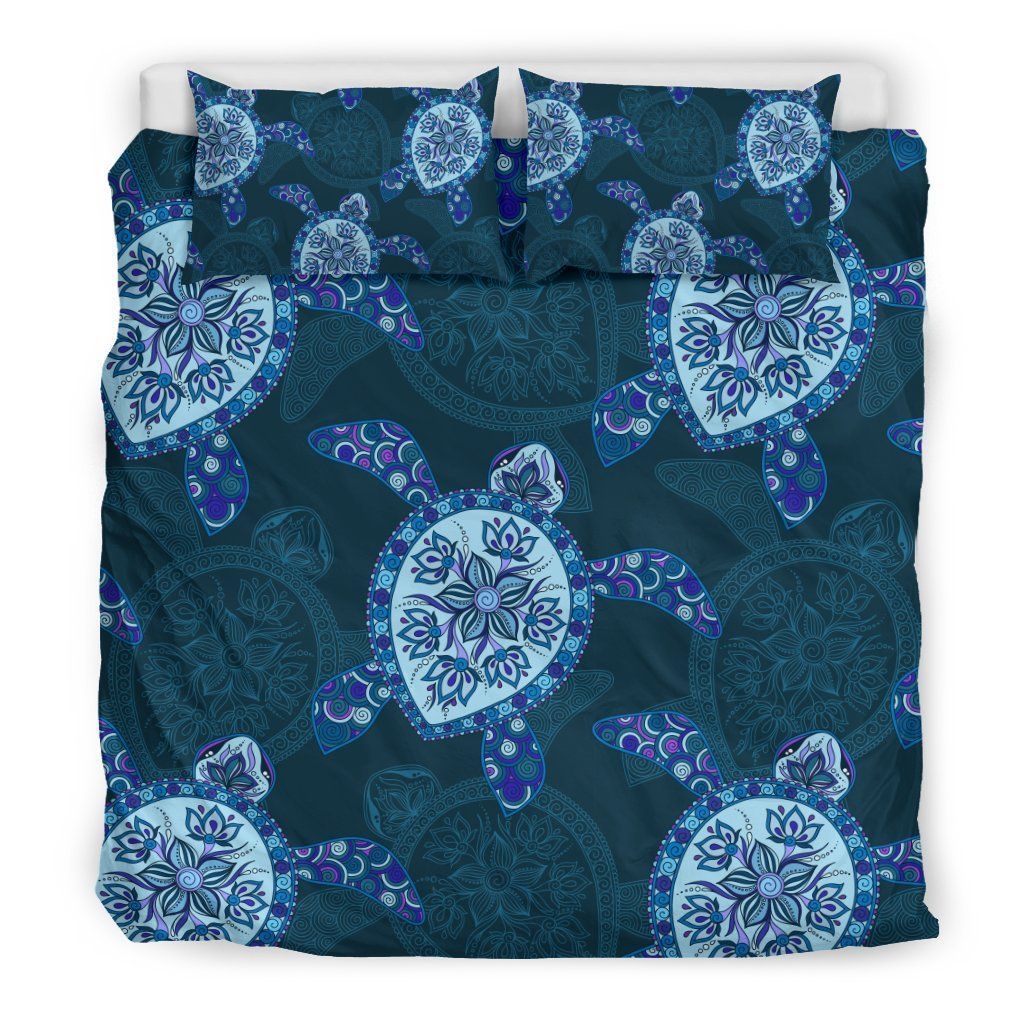 Blue Hawaiian Sea Turtle Bedding Set