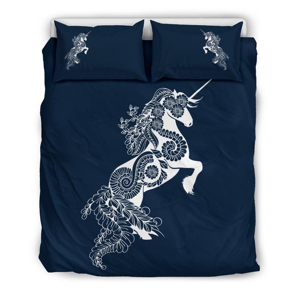 Blue Horse Bedding Set
