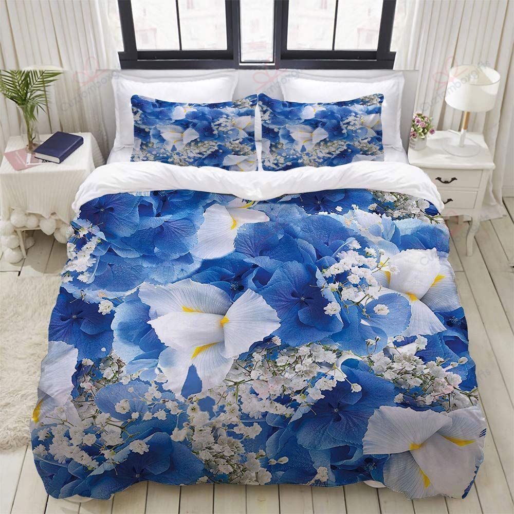Blue Hydrangea Bedding Set