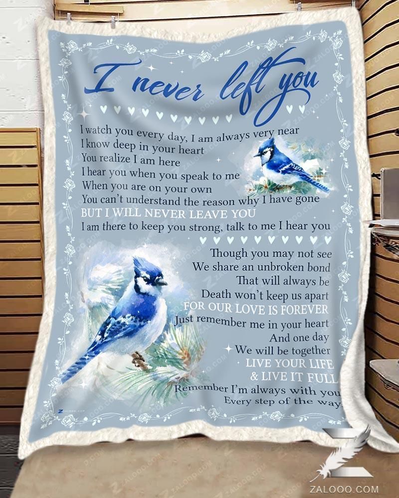 Blue Jay Bird Blanket – I Never Left You