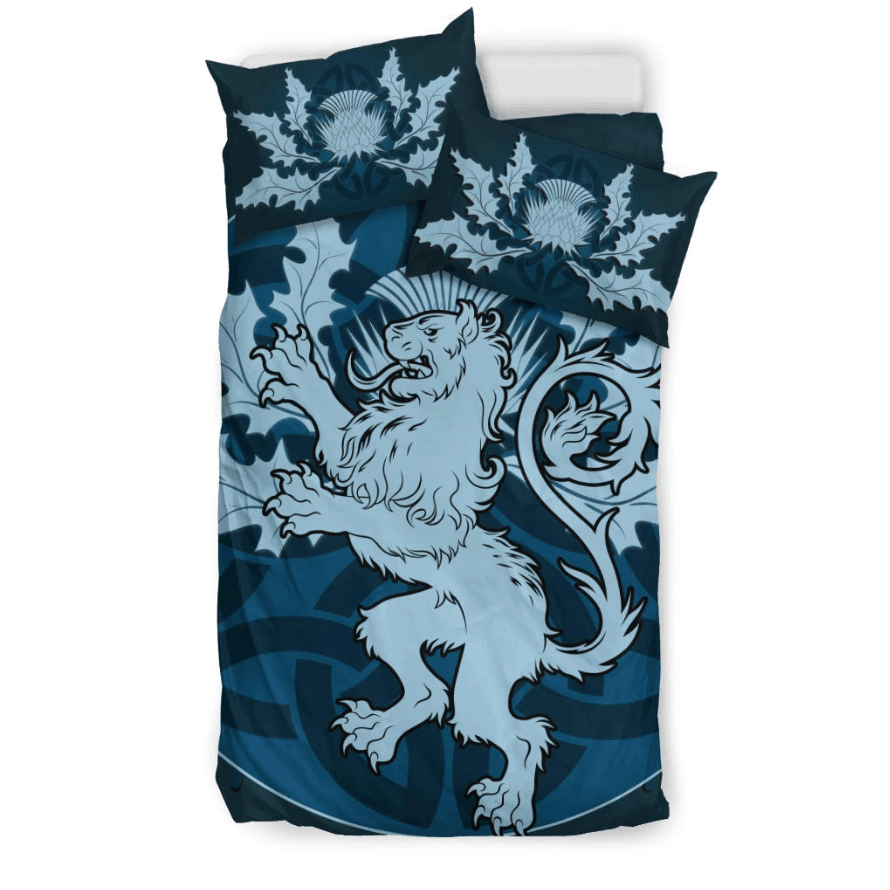 Blue Lion And Thistle   Scotland Bedding Set