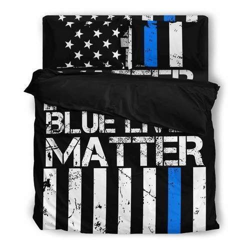 Blue Lives Matter Bedding Set
