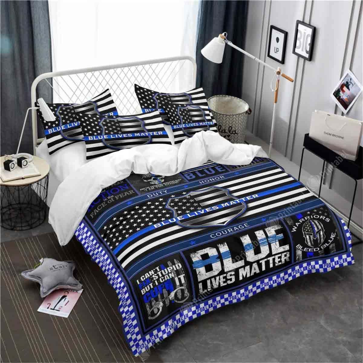 Blue Lives Matter Bedding Set