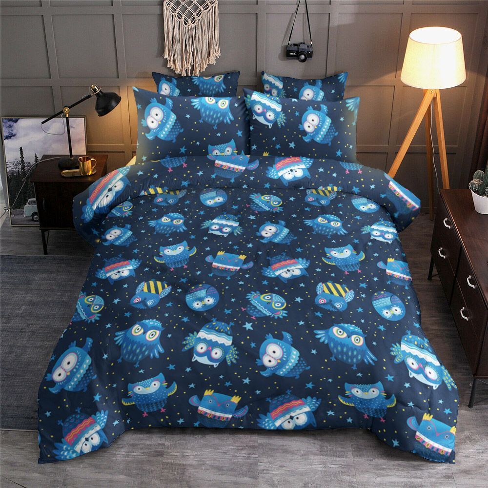 Blue Owl Bedding Set