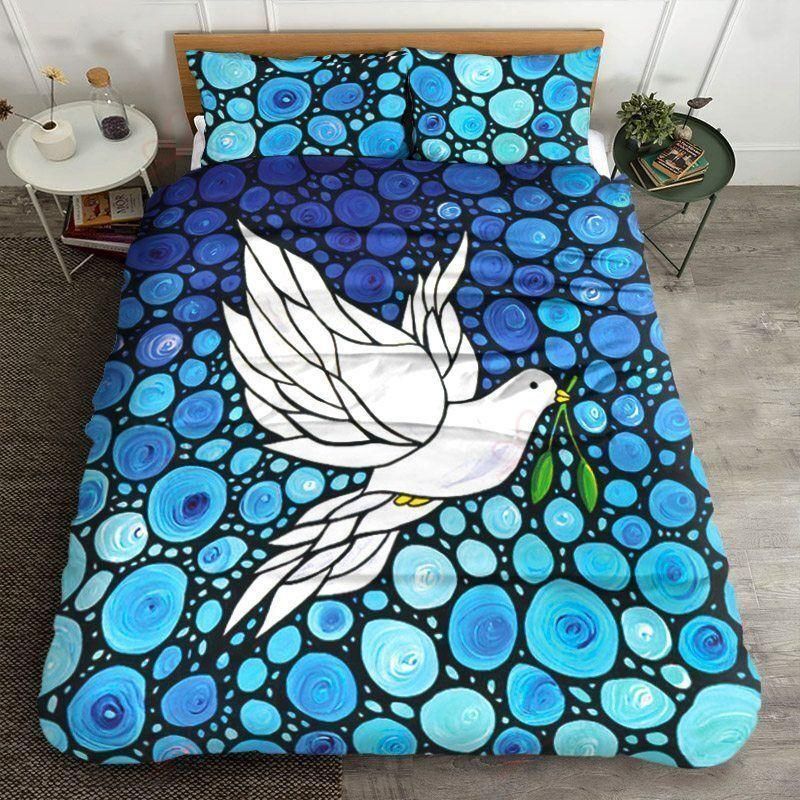 Blue Peaceful Journey Printed Bedding Set