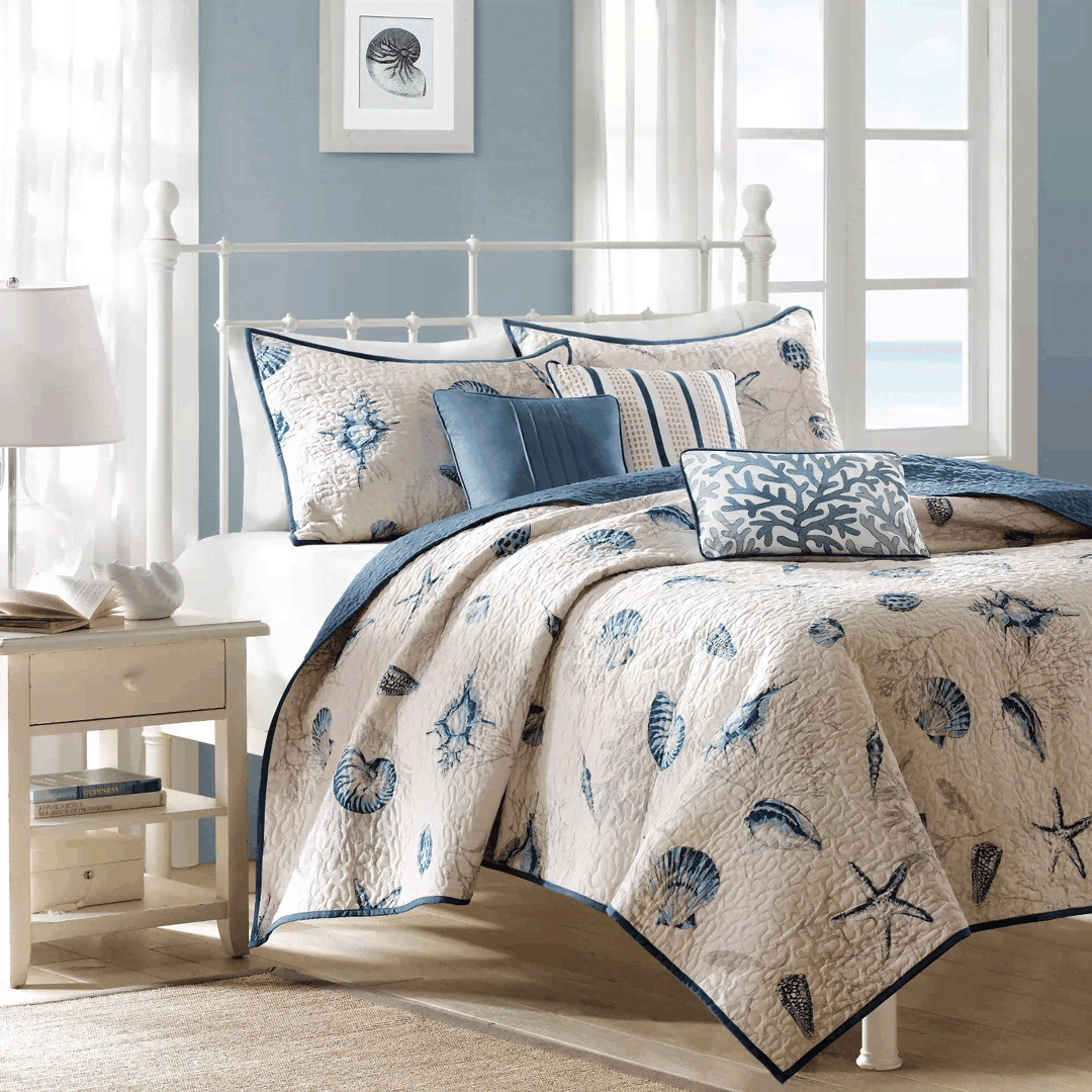 Blue Rockaway Bedding Set