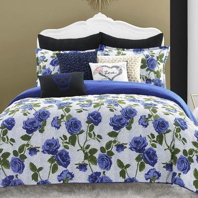 Blue Rose Flower Bedding Set