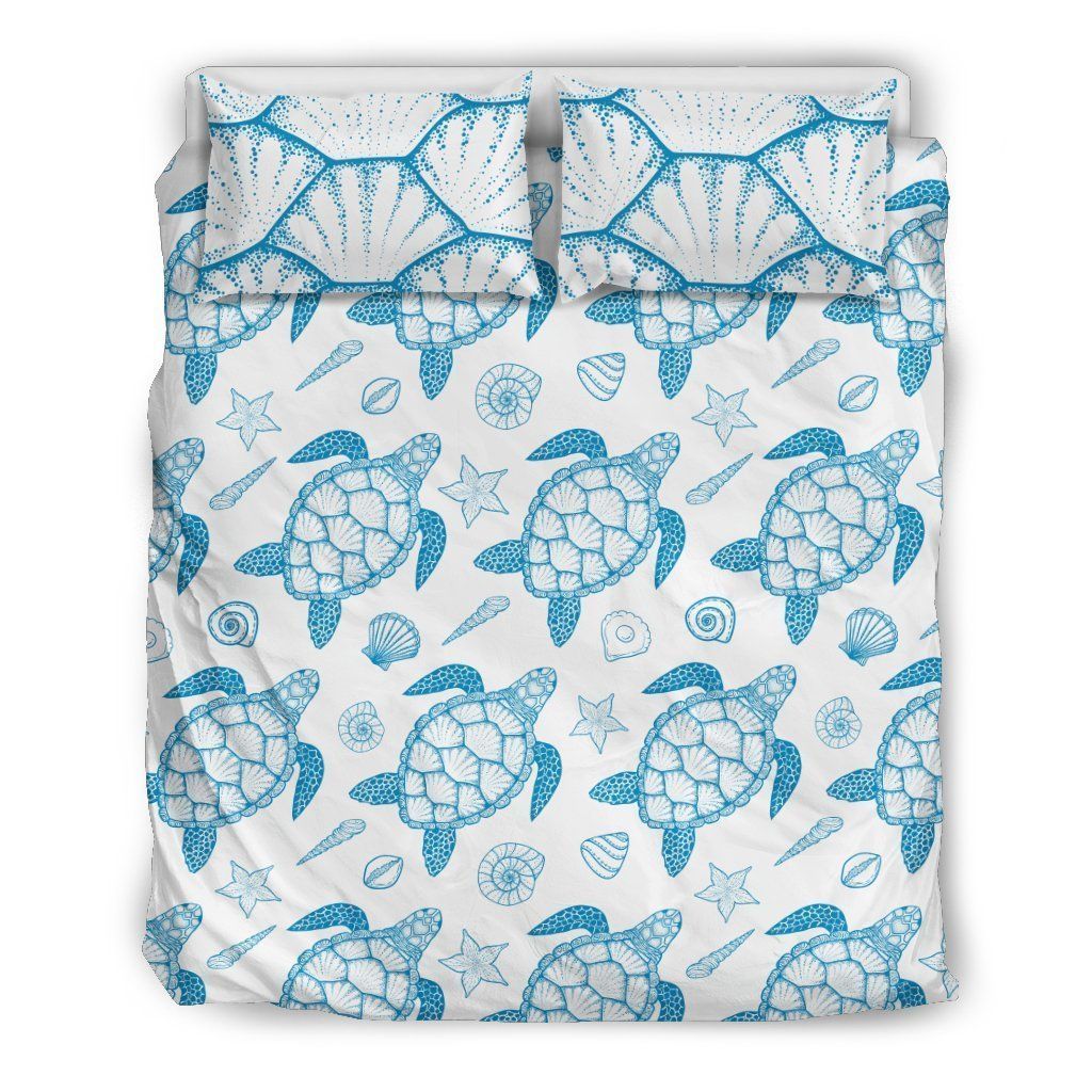 Blue Sea Turtle Bedding Set