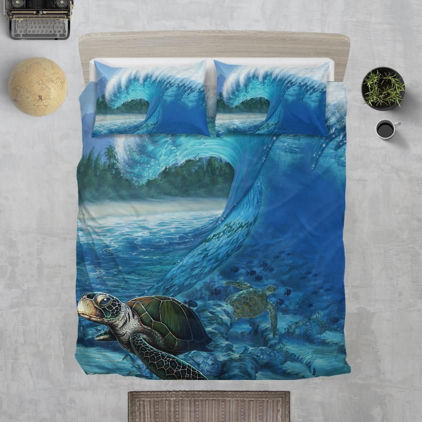Blue Sea Turtle Bedding Set