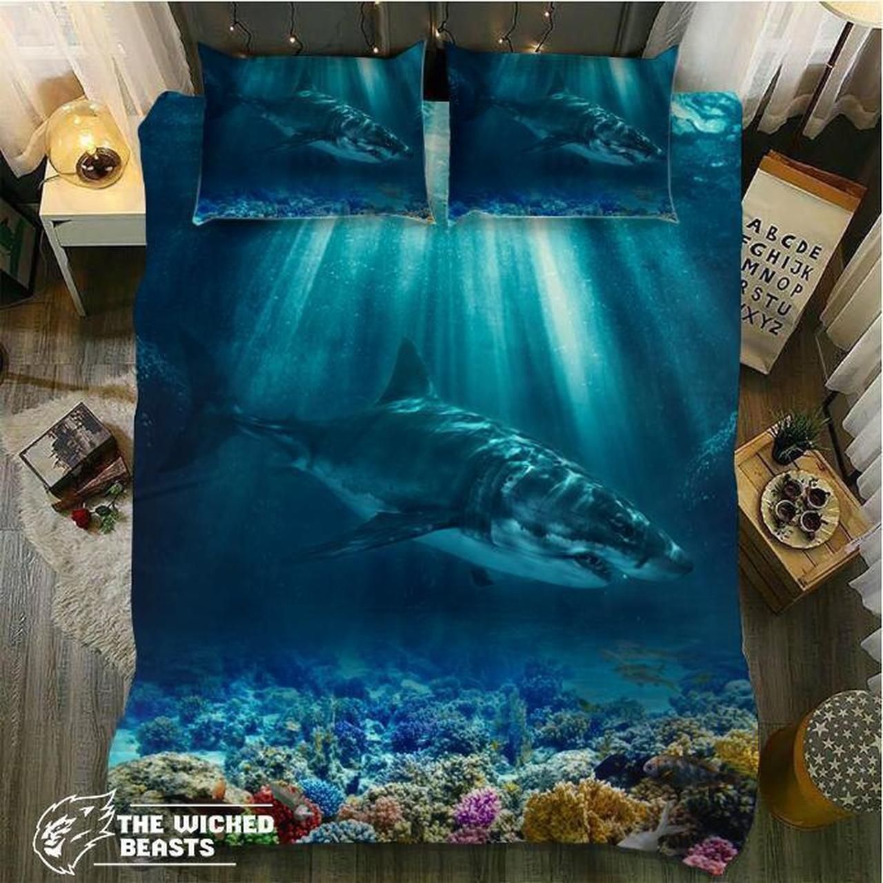 Blue Shark Bedding Set