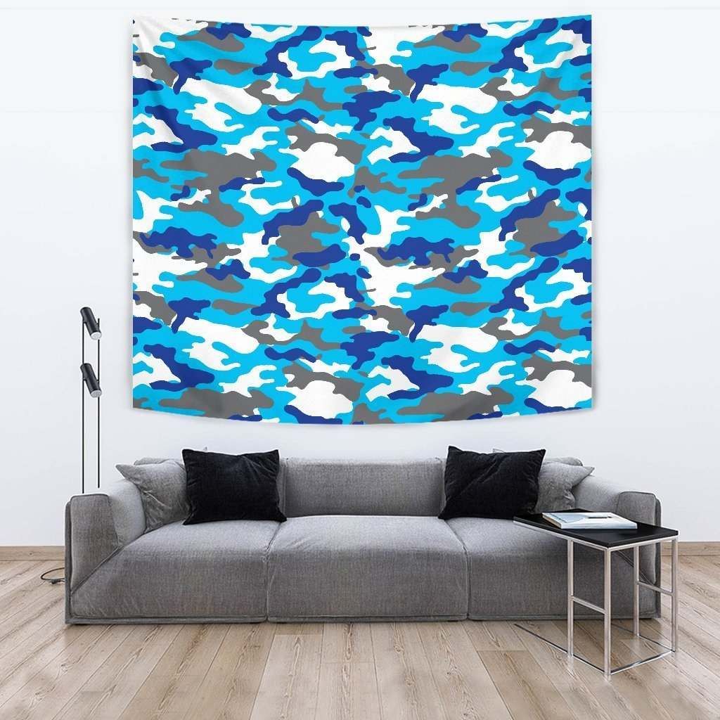 Blue Snow Camouflage CL17100030MDT Tapestry