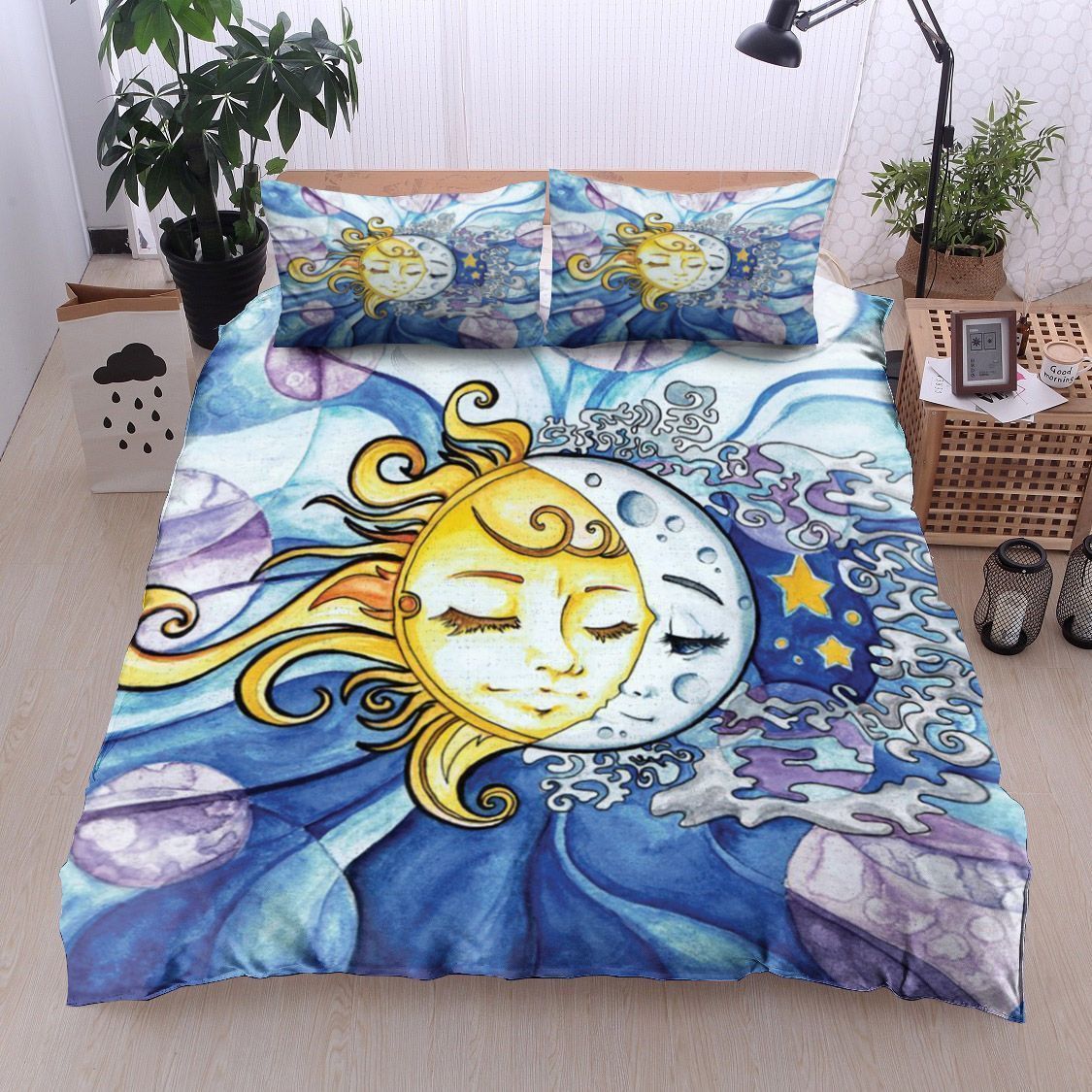 Blue Sun And Moon By Day Dreamer Bedding Set