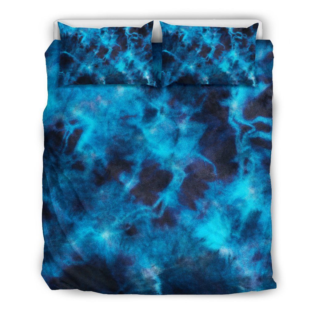 Blue Tie Dye Grunge Bedding Set