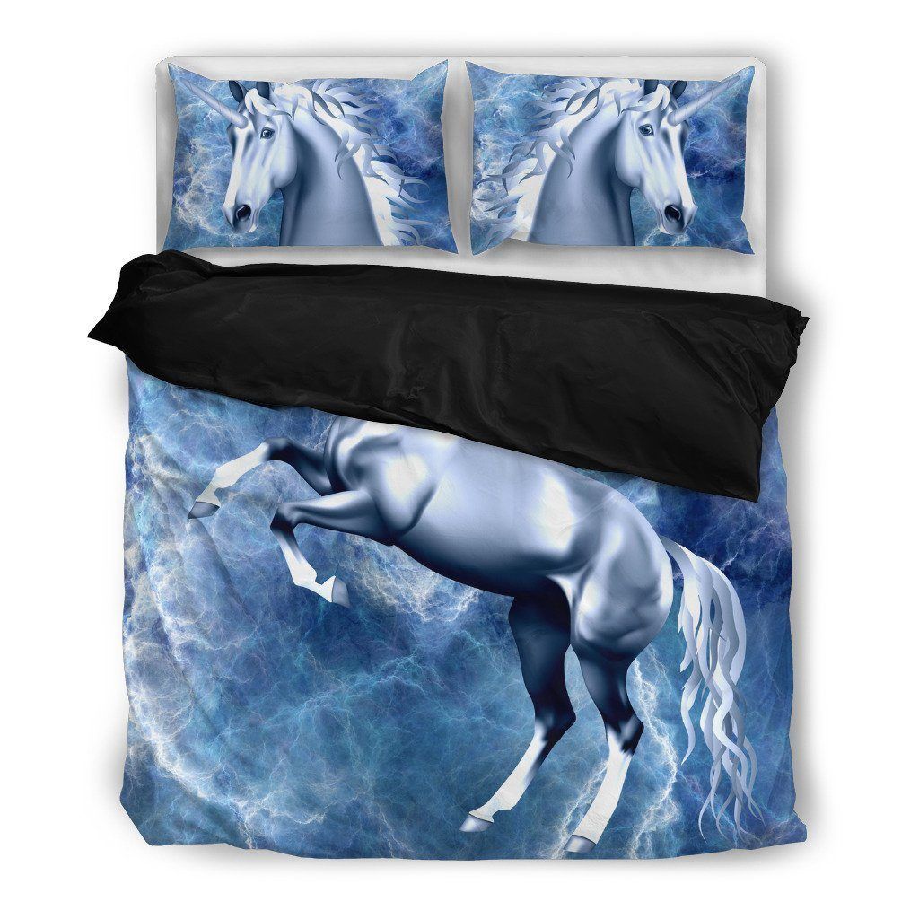 Blue Unicorn Bedding Set
