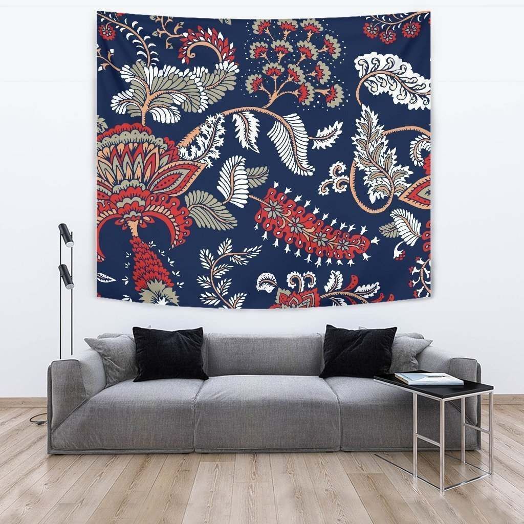 Blue Vintage Bohemian Floral CL17100031MDT Tapestry