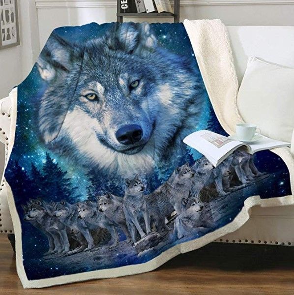 Blue Wolf Sherpa Fleece