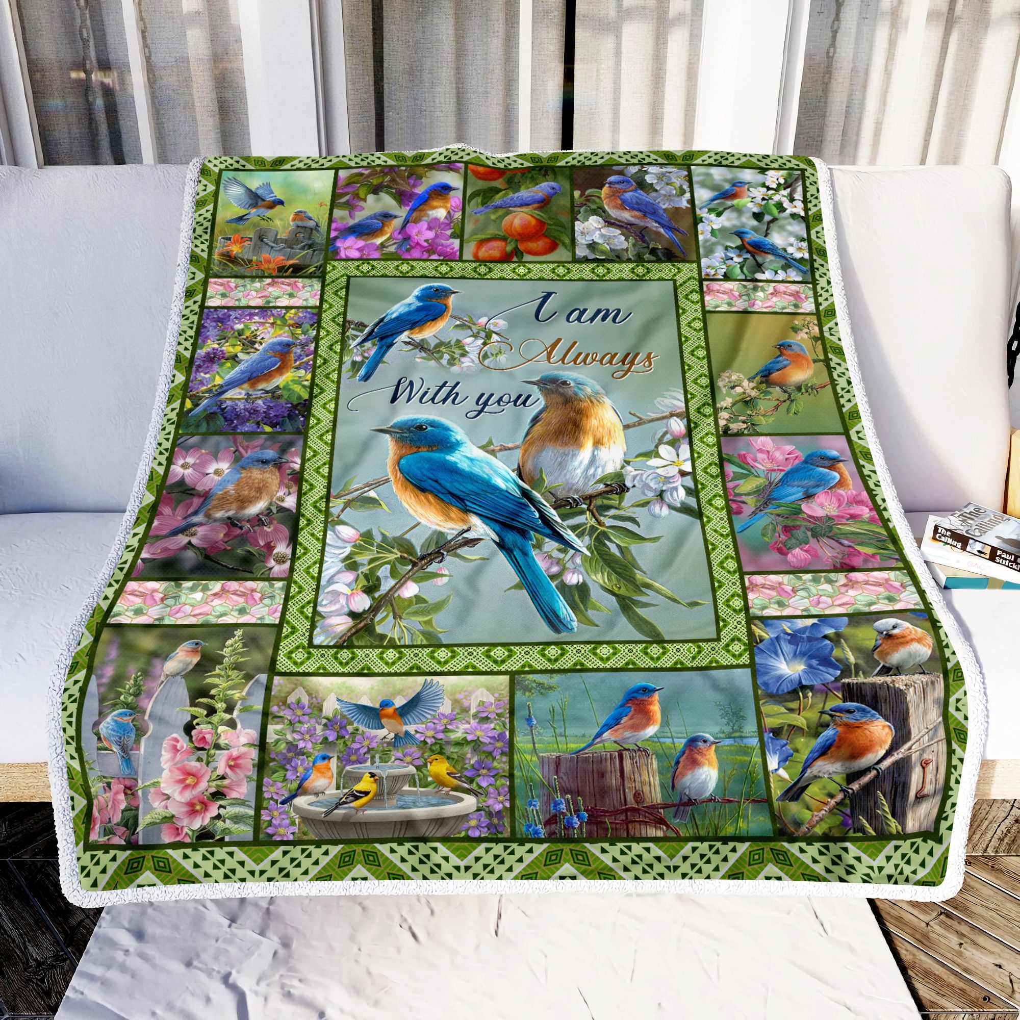 Bluebird I Am Always With You Fleece Blanket