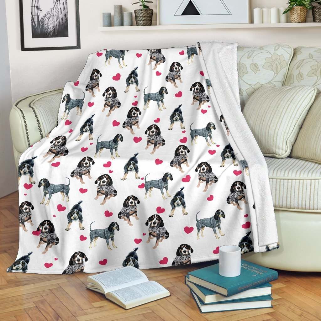 Bluetick Coonhound Heart Blanket