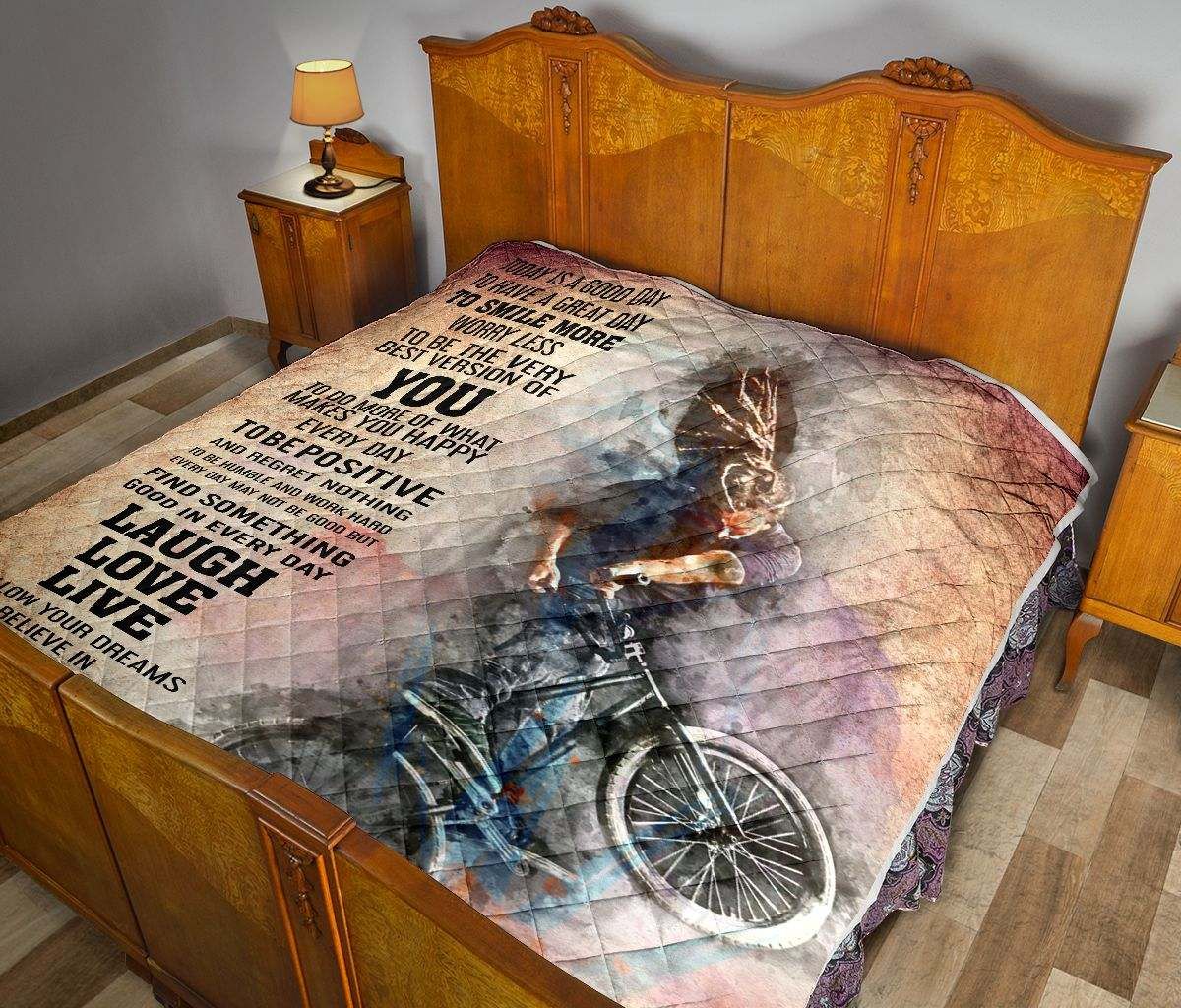 BMX TODAY IS A GOOD DAY QUILT DHC281110928DD