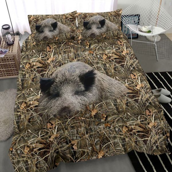 Boar Hunting Camo Bedding Set