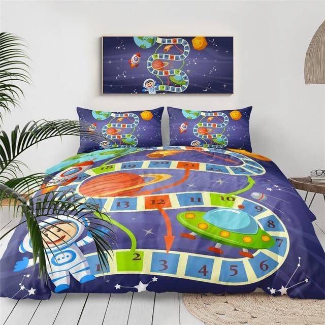 Board Game Astronaut Bedding Set