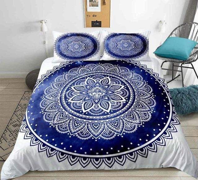 Bohemia Dark Blue Floral Bedding Set
