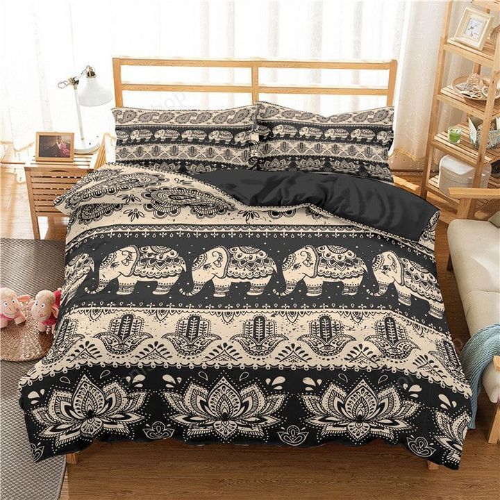 Bohemian 3D Elephant Bedding Set