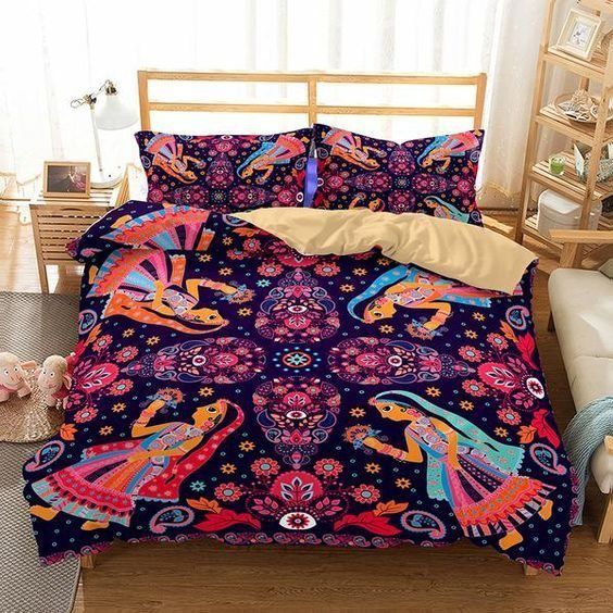Bohemian Cotton Bed Sheets Spread Comforter Bedding Set