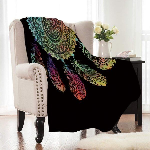 Bohemian Dreamcatcher Sherpa Fleece Blanket