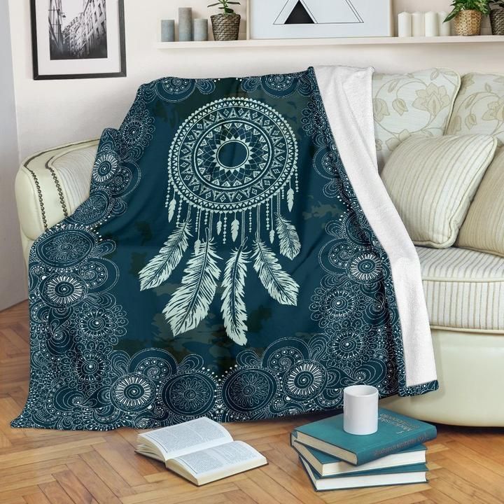Bohemian Dreamcatcher Sherpa Fleece Blanket