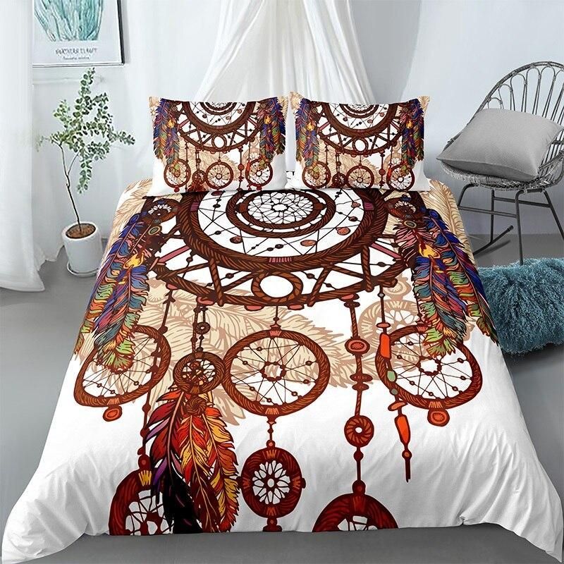 Bohemian Dreamcatcher White Bedding Set