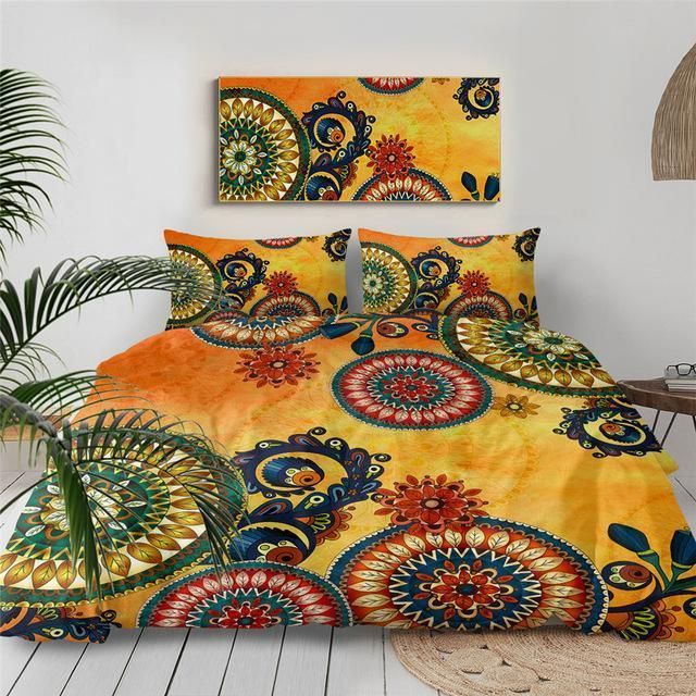 Bohemian Floral Kaleidoscope Bedding Set