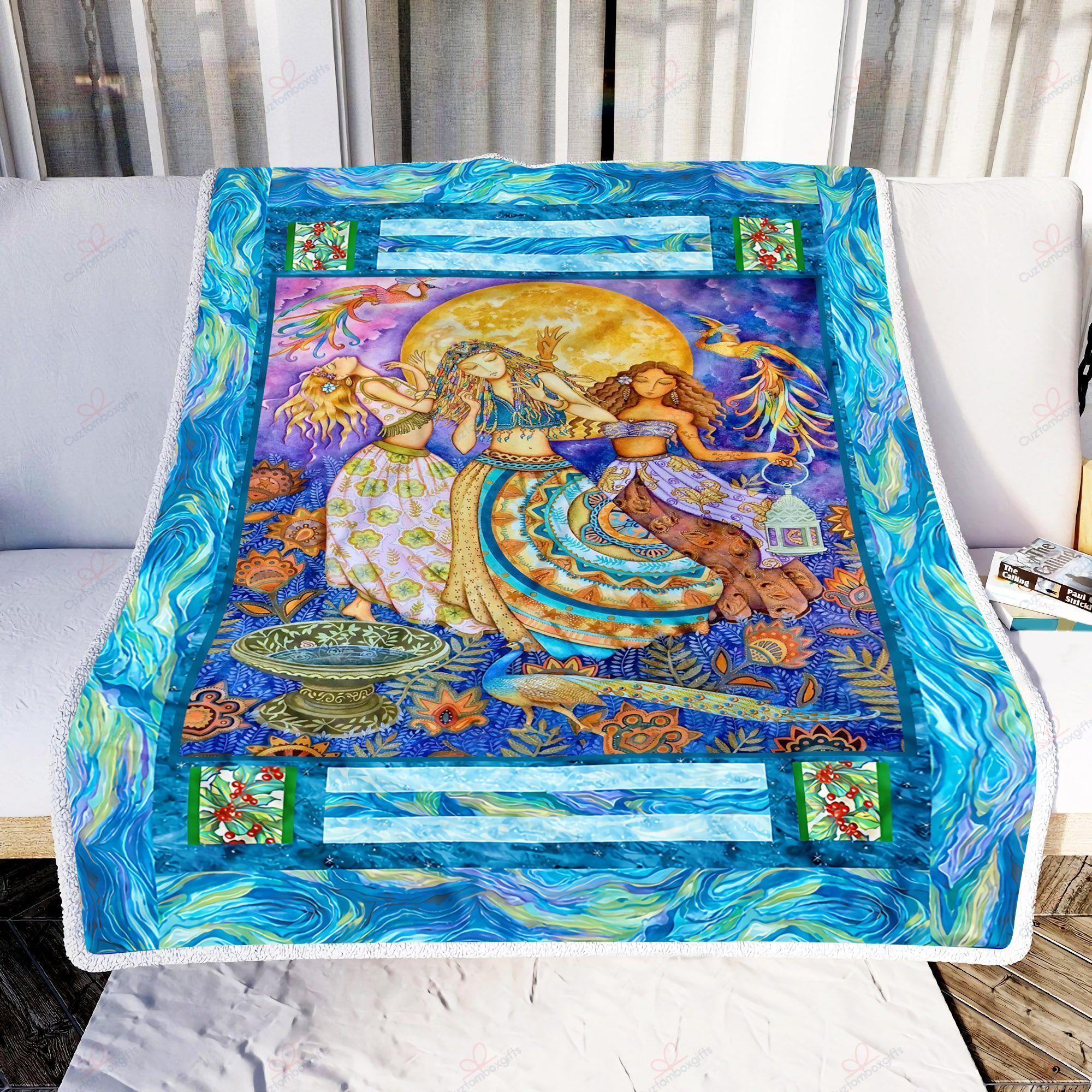 Bohemian Girl Fleece Blanket