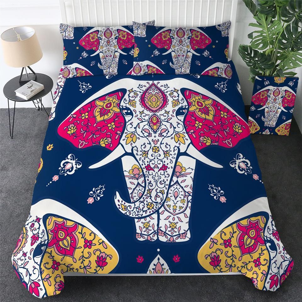 Bohemian Indian Elephant Bedding Set