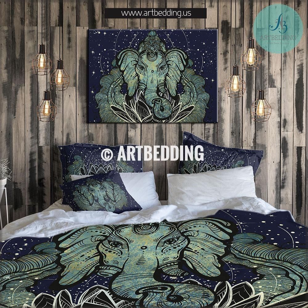 Bohemian Mandala Elephant Mandala Bedding Set