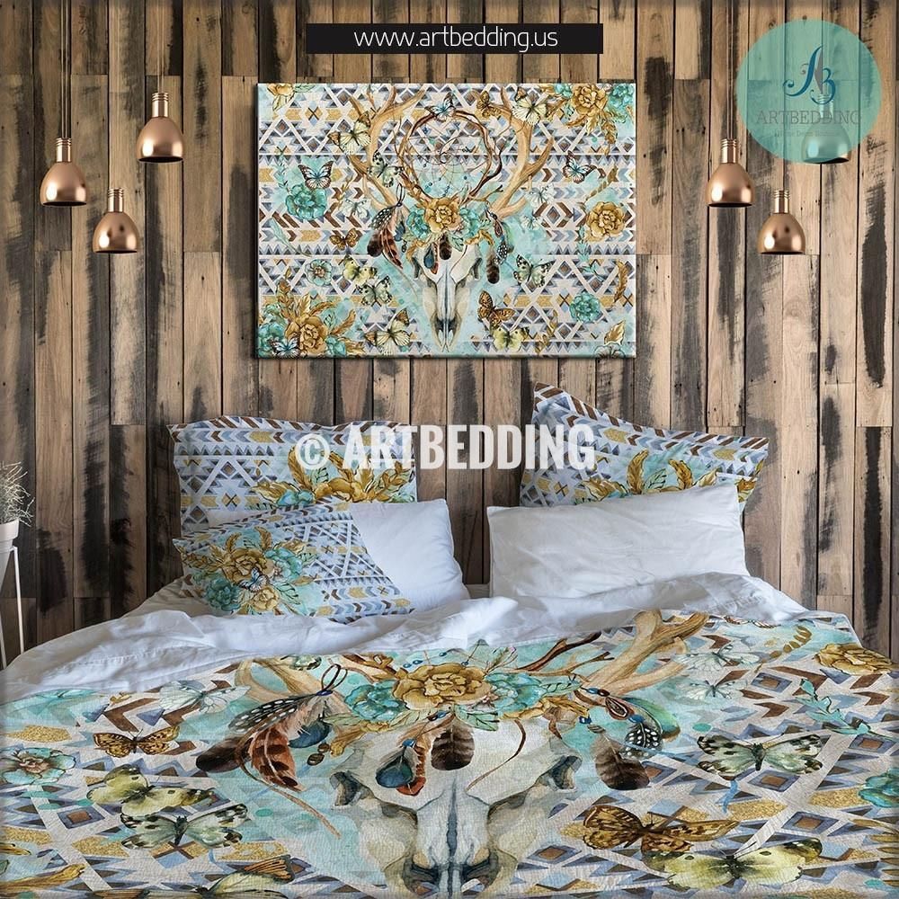 Bohemian Mandala Totem Dreamcatcher Bedding Set